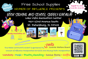 Aug 10 school supply giveaway flyer